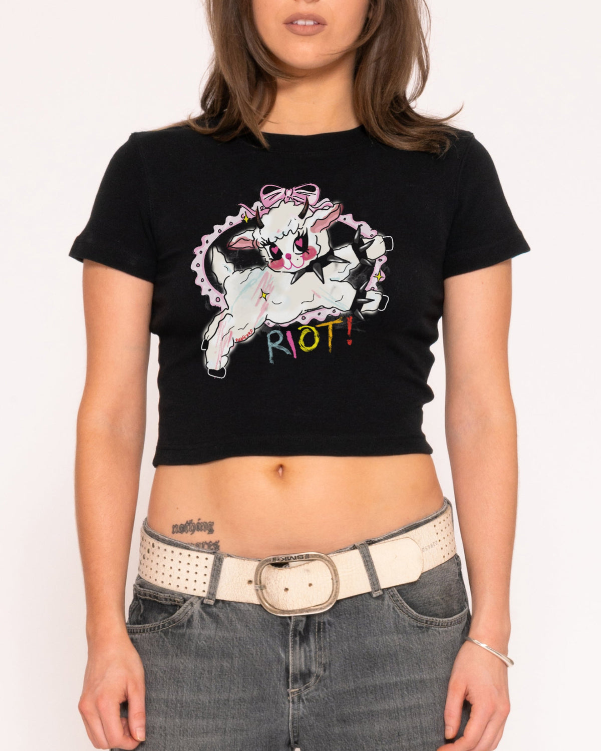 Riot Black Baby Tee