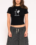 Dicks Get Kicks Black Longline Baby Tee