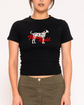 Dalmatian Black Longline Baby Tee