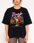 Dumb Bitch Hotel Black Boxy Crop Tee