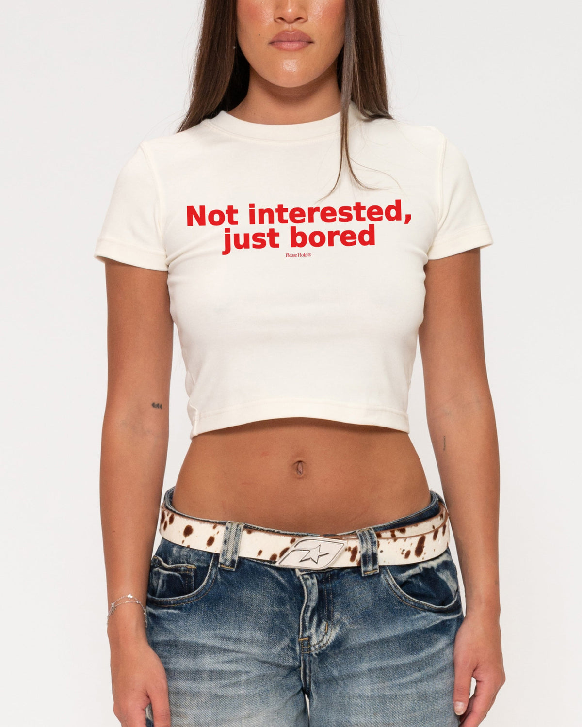 Not Interested, Just Bored Natural Baby Tee
