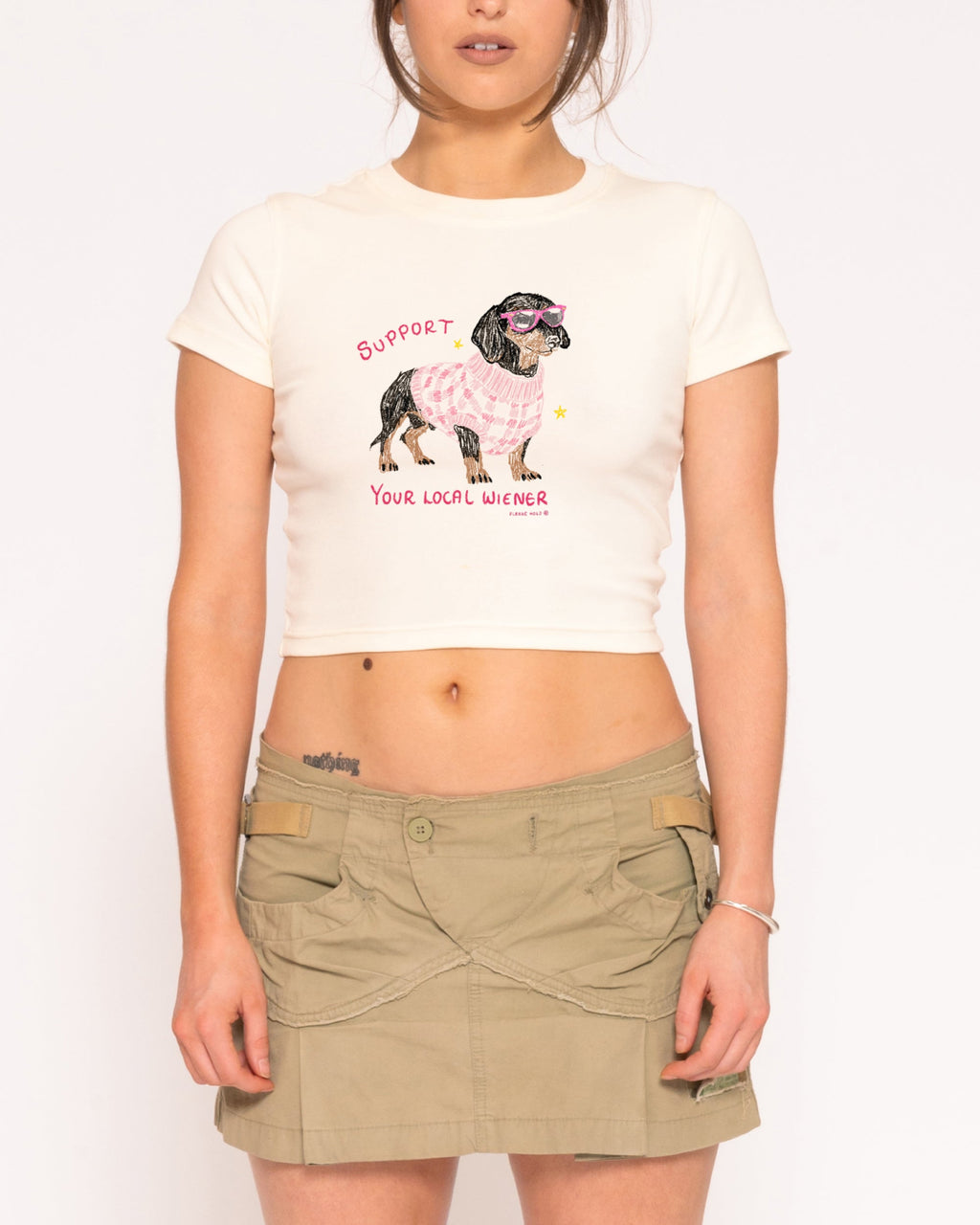 Support Your Local Wiener Natural Baby Tee