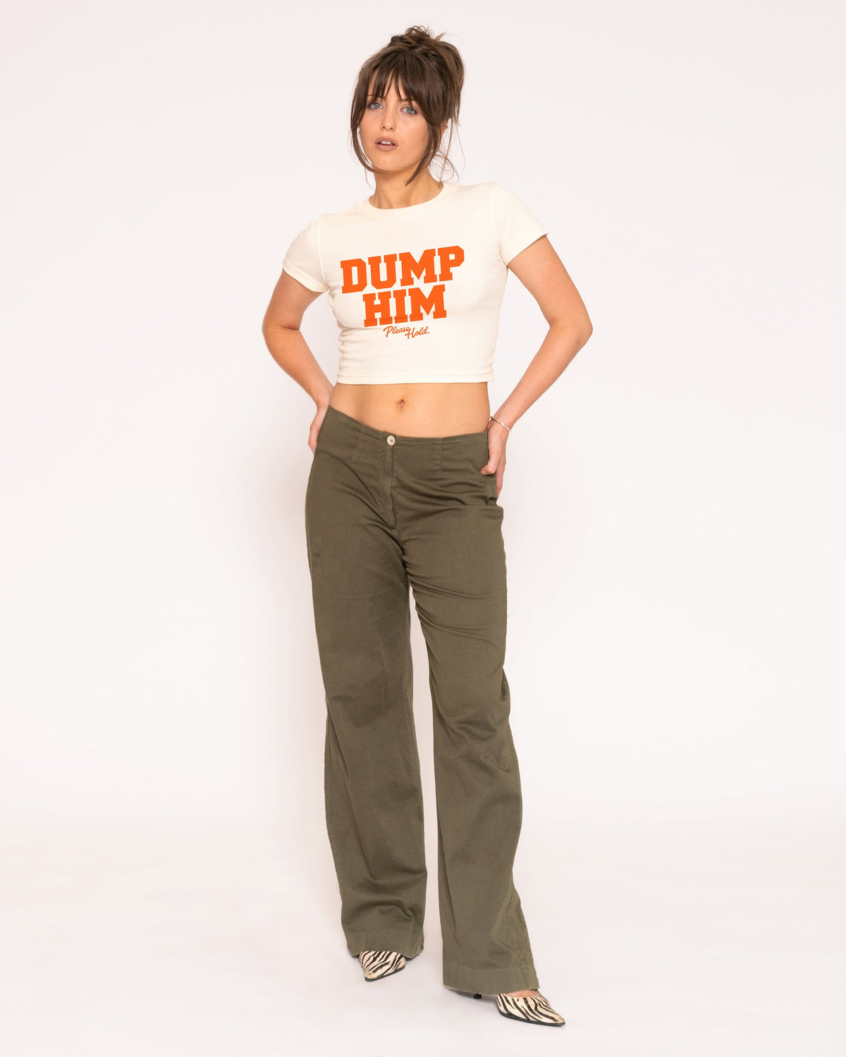Dump Him Natural Baby Tee