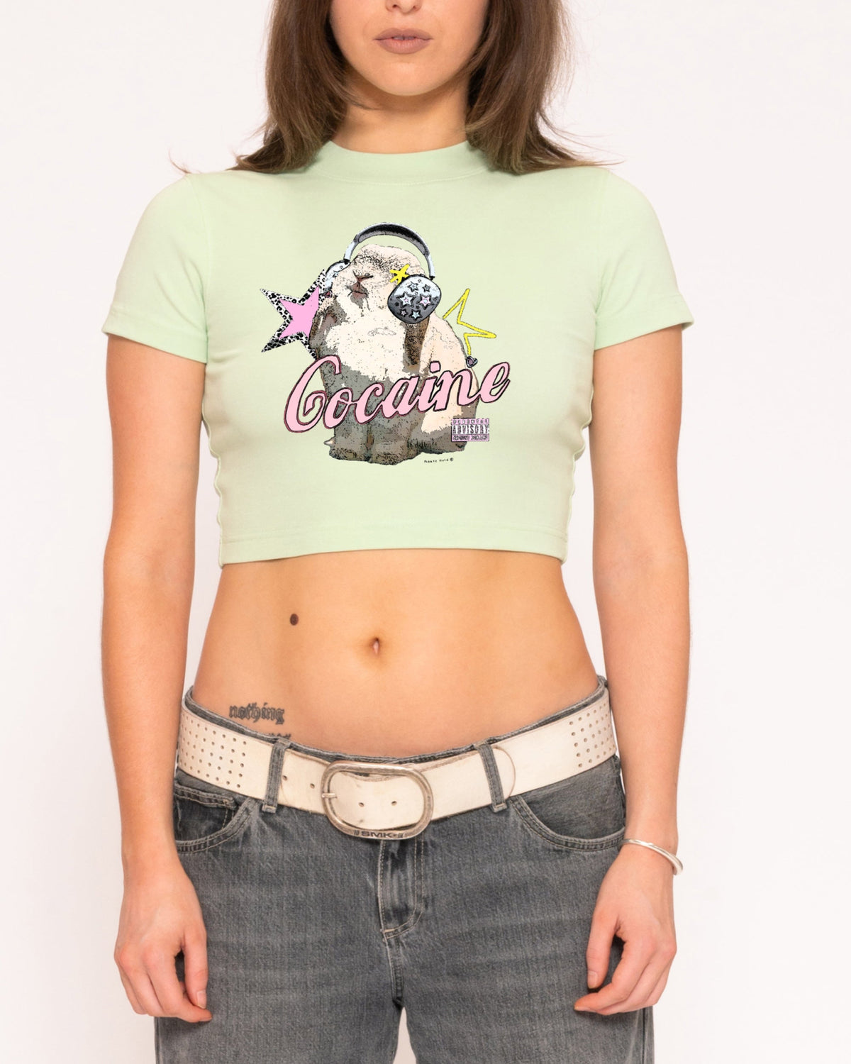 Euphoria Bunny Green Baby Tee