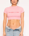 You Should Smile More Pink Baby Tee