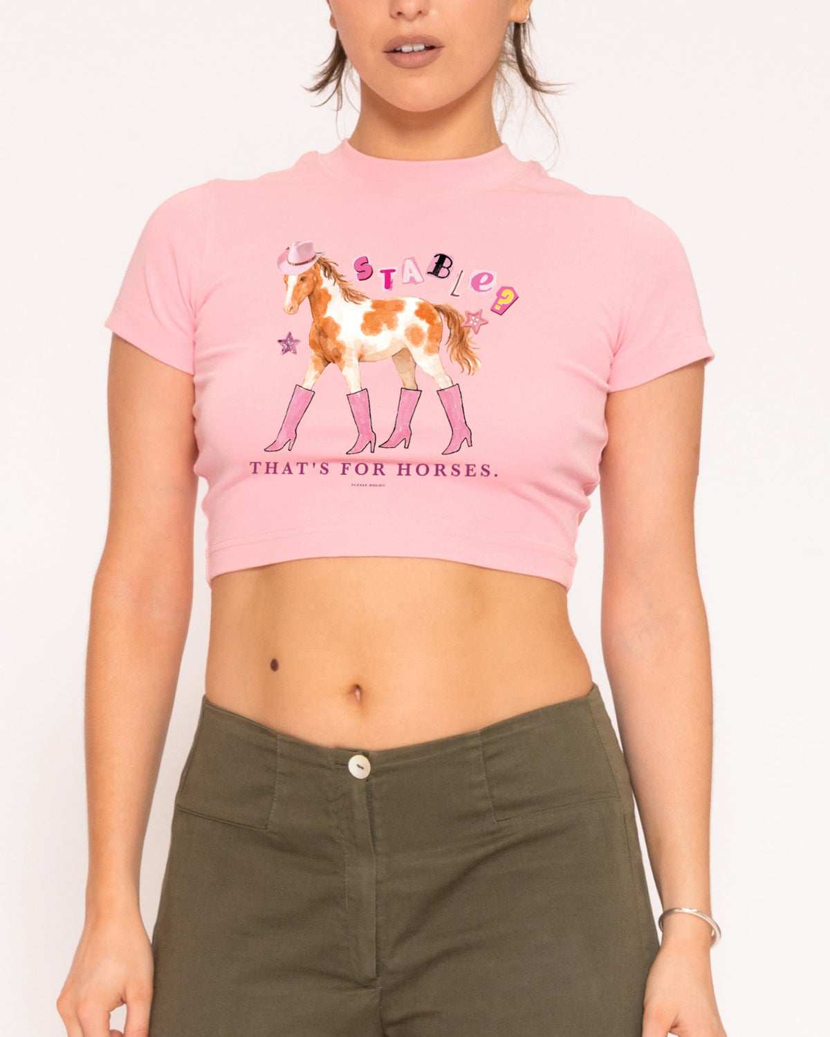 Stable? That's For Horses Pink Baby Tee