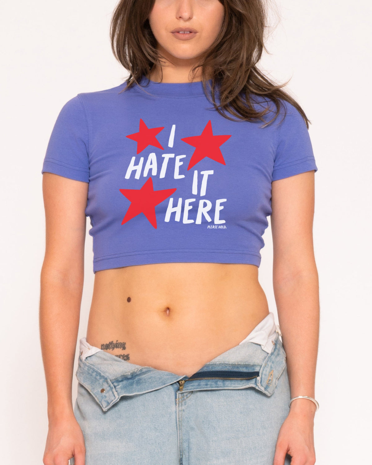 I Hate It Here Purple Baby Tee