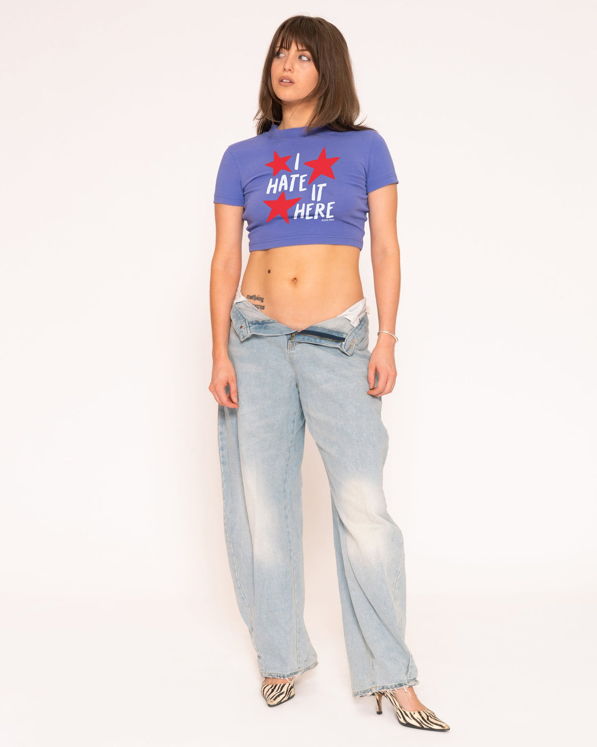 I Hate It Here Purple Baby Tee