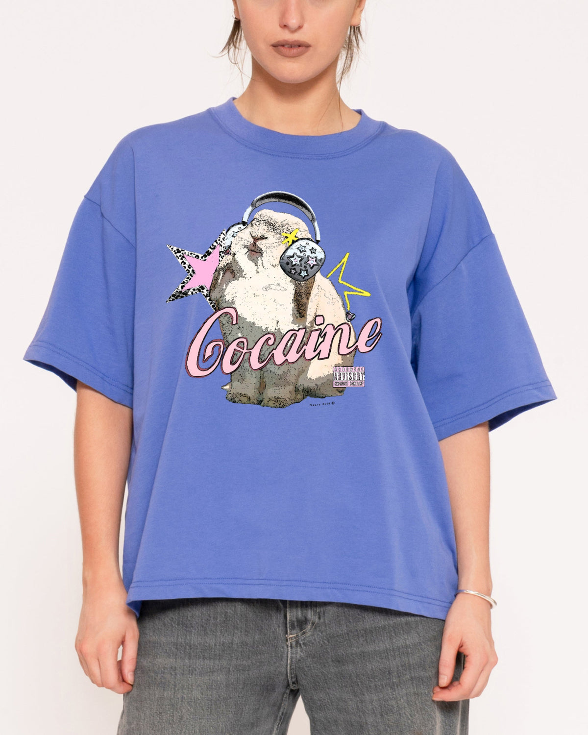 Euphoria Bunny Purple Boxy Crop Tee