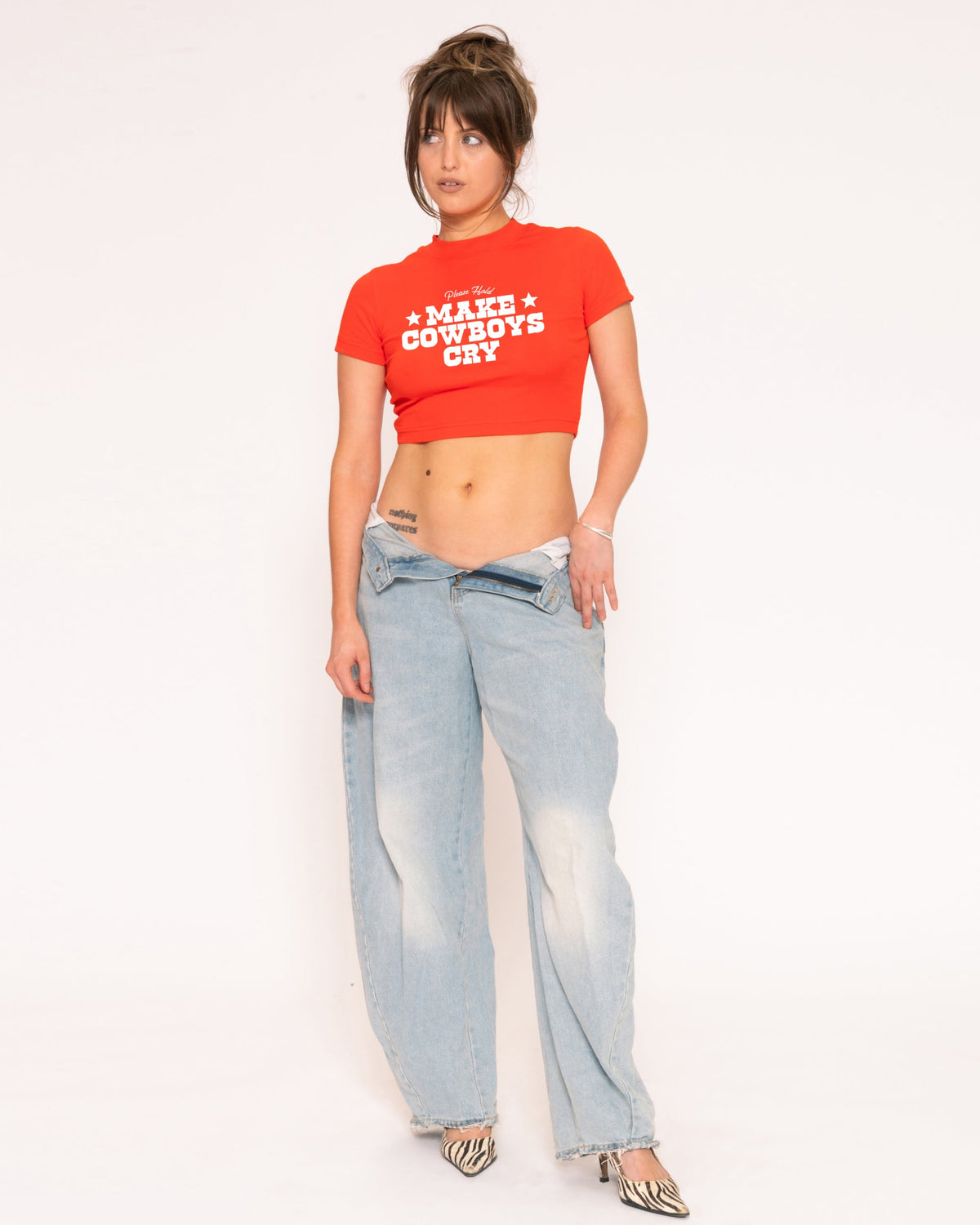Make Cowboys Cry Red Baby Tee