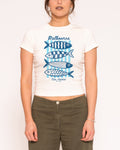 Melbourne Fish Market White Longline Baby Tee