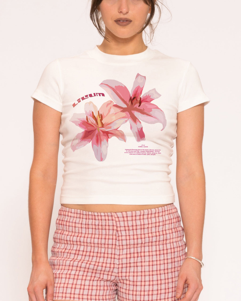 Lilium White Longline Baby Tee