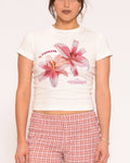 Lilium White Longline Baby Tee