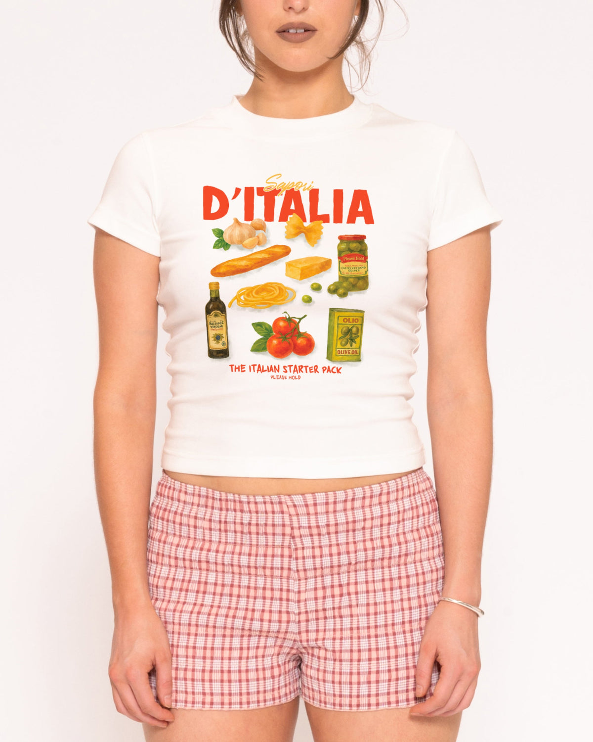 Italian Starter Pack White Longline Baby Tee