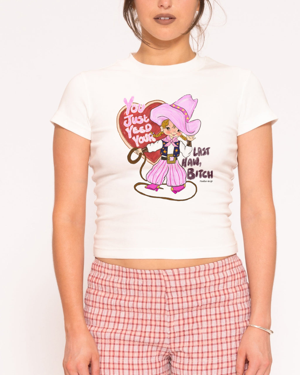 Yeed Your Last Haw White Longline Baby Tee