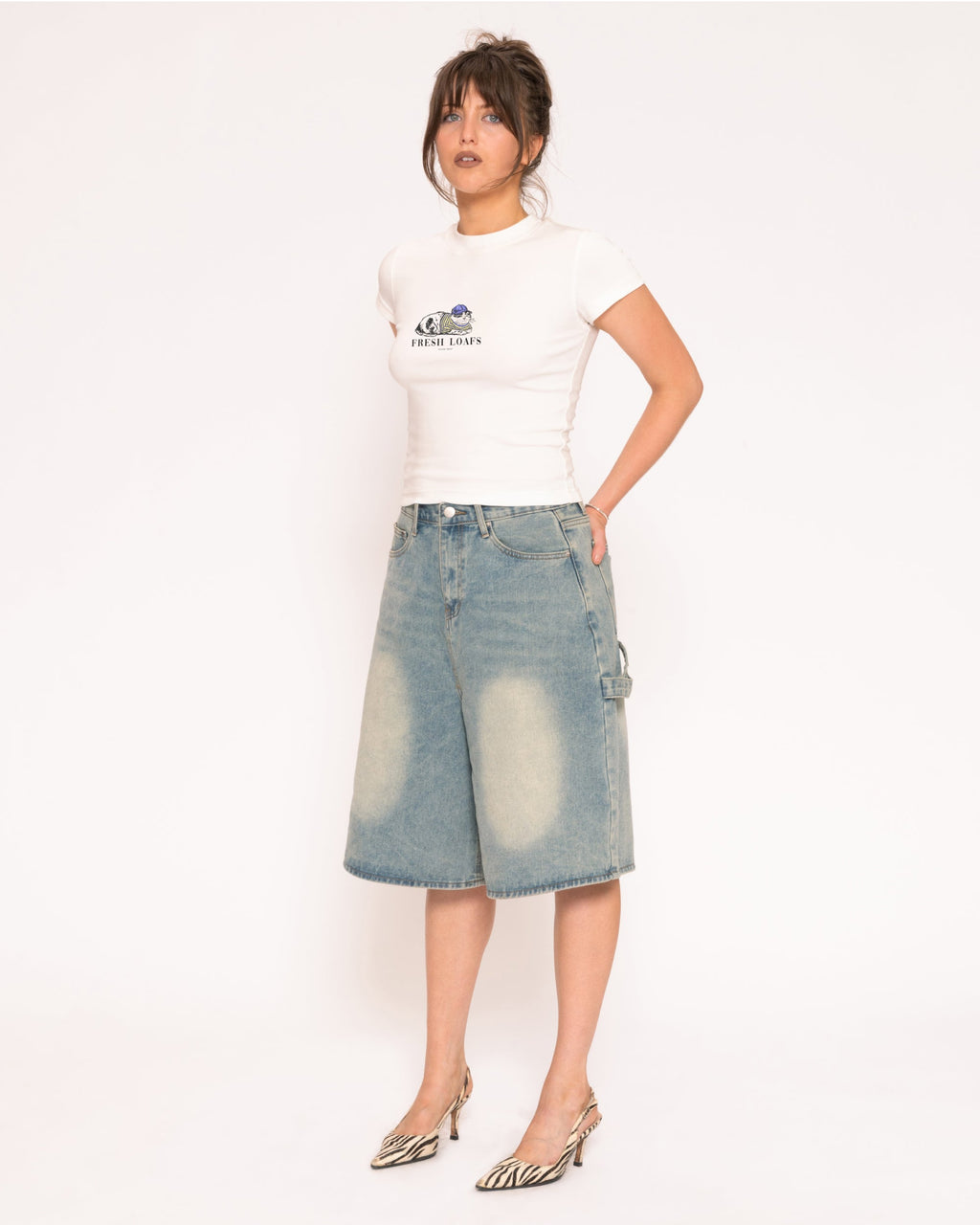 Cool Fresh Loaf White Longline Baby Tee